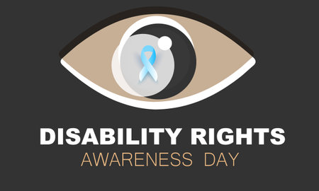 Disability rights awareness day. background, banner, card, poster, template. Vector illustration.のイラスト素材