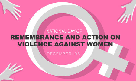 National day of remembrance and action on violence against Women. background, banner, card, poster, template. Vector illustration.のイラスト素材