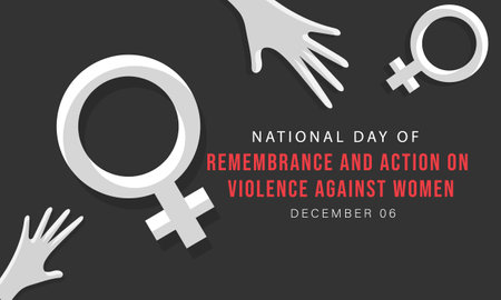 National day of remembrance and action on violence against Women. background, banner, card, poster, template. Vector illustration.のイラスト素材