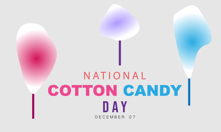 National Cotton Candy day. background, banner, card, poster, template. Vector illustration.のイラスト素材