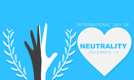 International day of Neutrality. background, banner, card, poster, template. Vector illustration.のイラスト素材