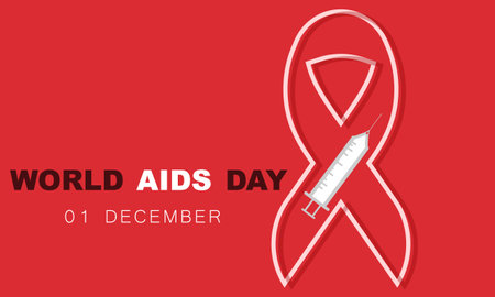 World AIDS Day. background, banner, card, poster, template. Vector illustration.のイラスト素材