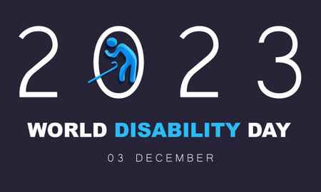 World disability day. background, banner, card, poster, template. Vector illustration.のイラスト素材