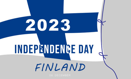 Independence Day in Finland. background, banner, card, poster, template. Vector illustration.のイラスト素材