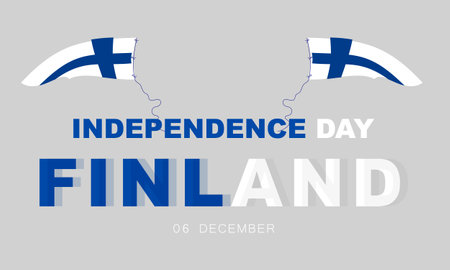 Independence Day in Finland. background, banner, card, poster, template. Vector illustration.のイラスト素材