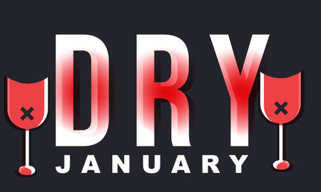 Dry January. background, banner, card, poster, template. Vector illustration.のイラスト素材