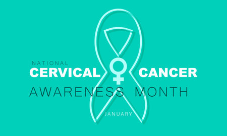 Cervical Cancer awareness month. background, banner, card, poster, template. Vector illustration.のイラスト素材