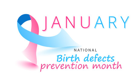 Birth Defects Prevention month. background, banner, card, poster, template. Vector illustration.のイラスト素材