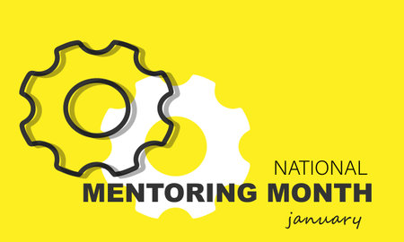 National Mentoring month. background, banner, card, poster, template. Vector illustration.のイラスト素材