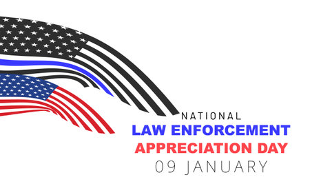 Law enforcement appreciation day. background, banner, card, poster, template. Vector illustration.のイラスト素材