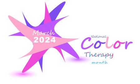 National color therapy month. background, banner, card, poster, template. Vector illustration.のイラスト素材