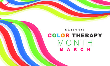 National color therapy month. background, banner, card, poster, template. Vector illustration.のイラスト素材
