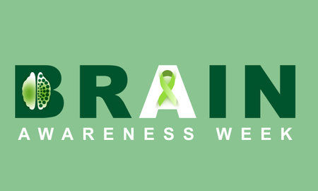 Brain awareness week. background, banner, card, poster, template. Vector illustration.のイラスト素材