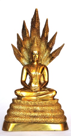 Buddha images on Saturday isolated on white backgroundの写真素材