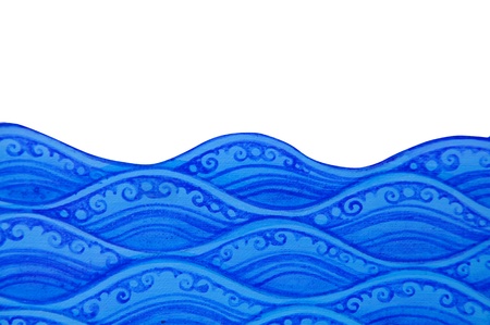 waves pattern of thai art withe bgの写真素材