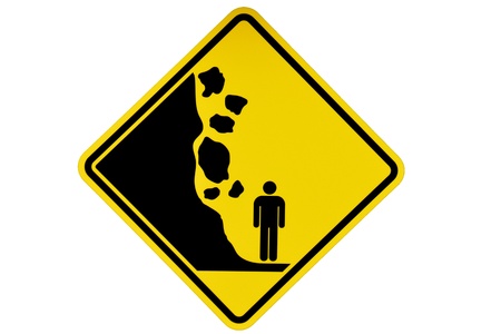 Warning rock label