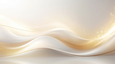 Luxury with golden effect decoration and bokeh white backgroundの素材