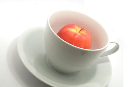 Apple in Cupの写真素材