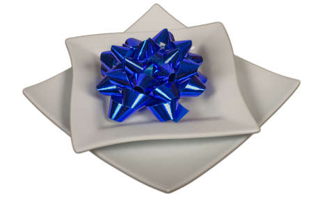 Blue tape flower in the plateの写真素材