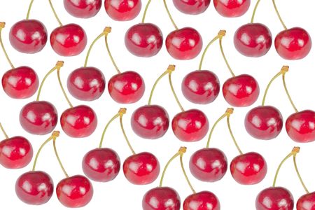 Cherry seamless on white backgroundの写真素材