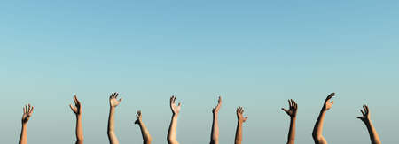 Hands upの写真素材