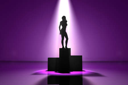 Winning Girlの写真素材