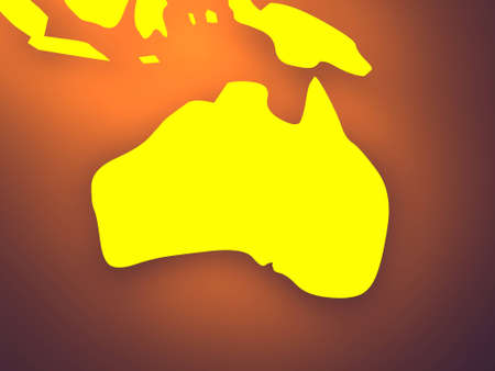 Glowing map - Australiaの写真素材
