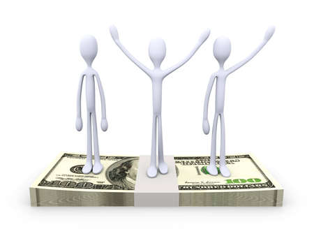 3D rendered Illustration. Isolated on white. The winner.の写真素材