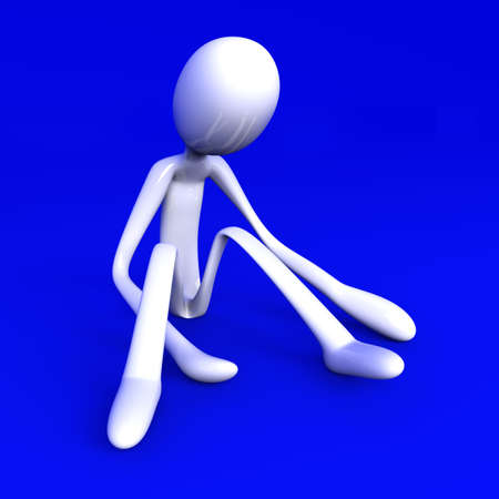 3D rendered Illustration. Being Sad.の写真素材