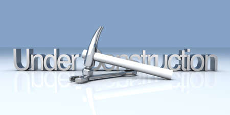 3D Illustration. Website is under construction.