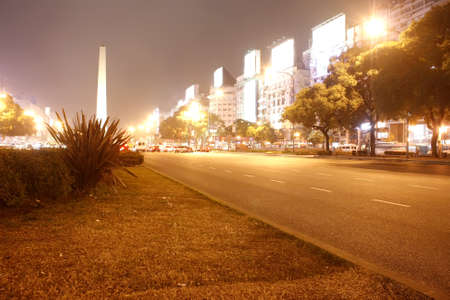 The famous Obelisco of Buenos Aires, Argentina.の写真素材