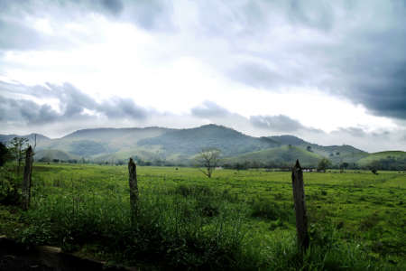 Brazilian mountain landscape of Maua, Rio de Janeiro.の写真素材