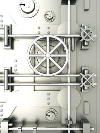 3D rendered Illustration. A bank vault door.の写真素材
