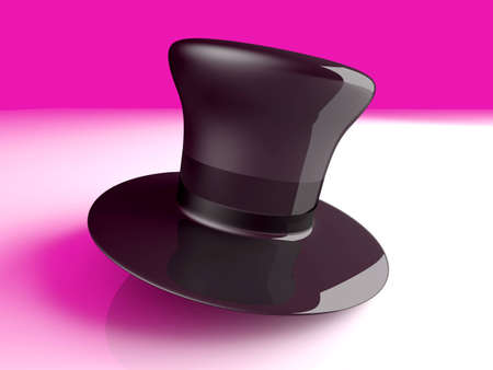 A classic Cylinder Hat. 3D rendered Illustration. の写真素材