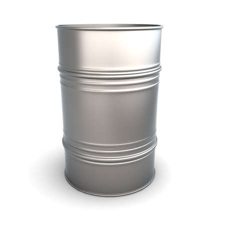 A oil barrel. 3D rendered Illustration. Isolated on white.