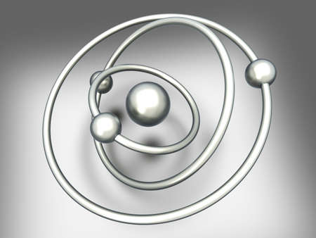 A atomic Model. 3D rendered illustration.