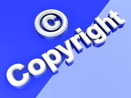 Copyright symbol. 3D rendered Illustration. の写真素材