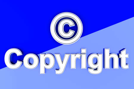 Copyright symbol. 3D rendered Illustration. の写真素材