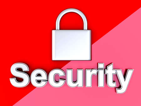 Security smybol. 3D rendered Illustration. の写真素材