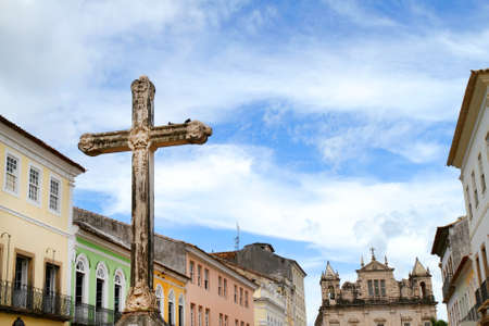 Historic Buildings in Salvador, Bahia, Brazil, South america.の写真素材