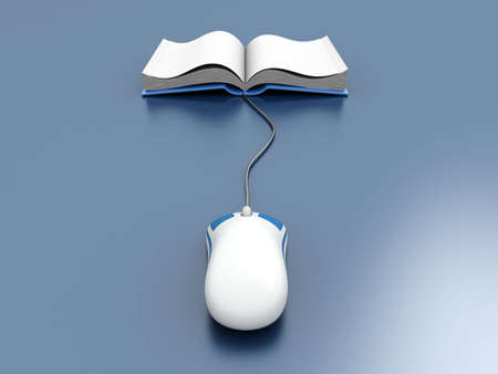 A digital book. Symbolic 3D rendered Illustration.の写真素材