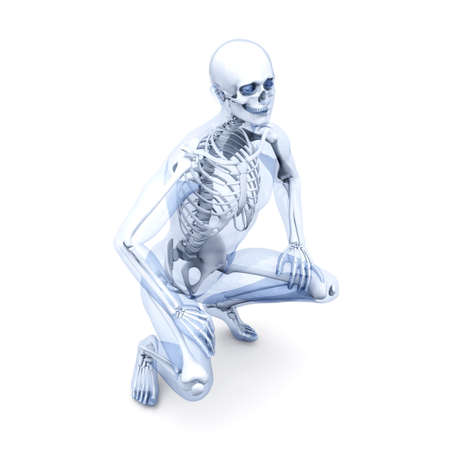A medical visualization of human anatomy. 3D rendered Illustration. Isolated on white.