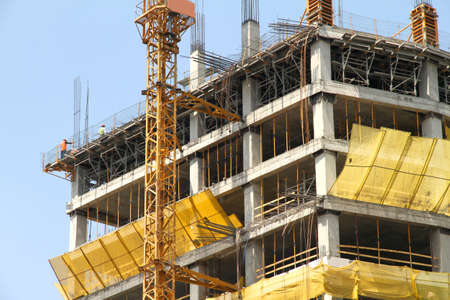 A copnstruction site of modern Architecture in Santiago de Chile, Chile, South america.
