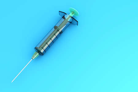 A medical syringe. 3D rendered Illustration. の写真素材