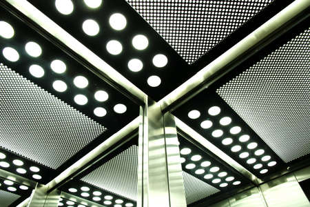 Interior photo of a elevator.