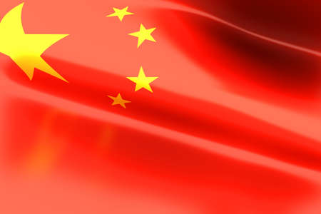 The Flag of China  3d rendered illustration の写真素材