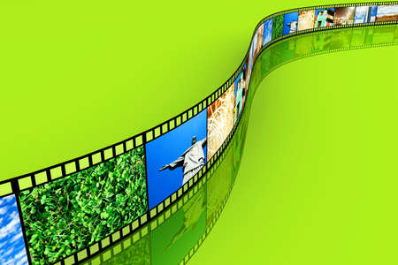 A Photo film  3D rendered Illustration  の写真素材