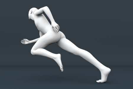 A runner  3D rendered Illustration 