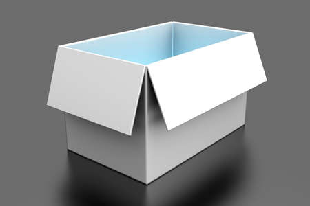 A simple box  3D rendered Illustration の写真素材
