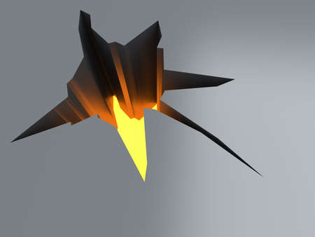 A crack in the Floor  3D rendered Illustration の写真素材